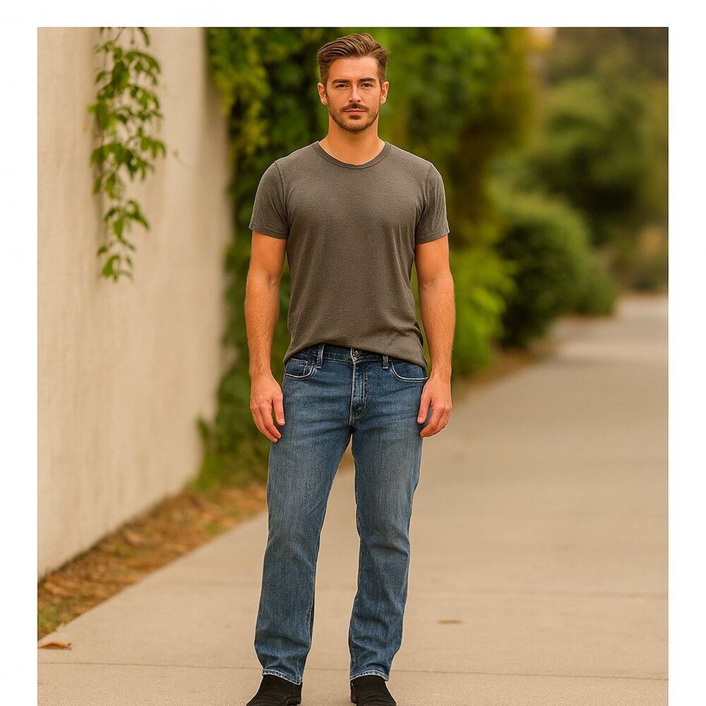 Calvin Klein Mens Jeans Med Wash Straight Leg Denim Size 34/30